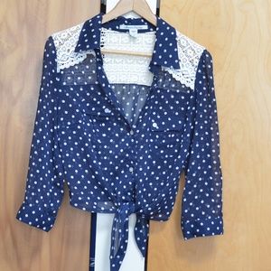 Polka Dot Button Up Shirt